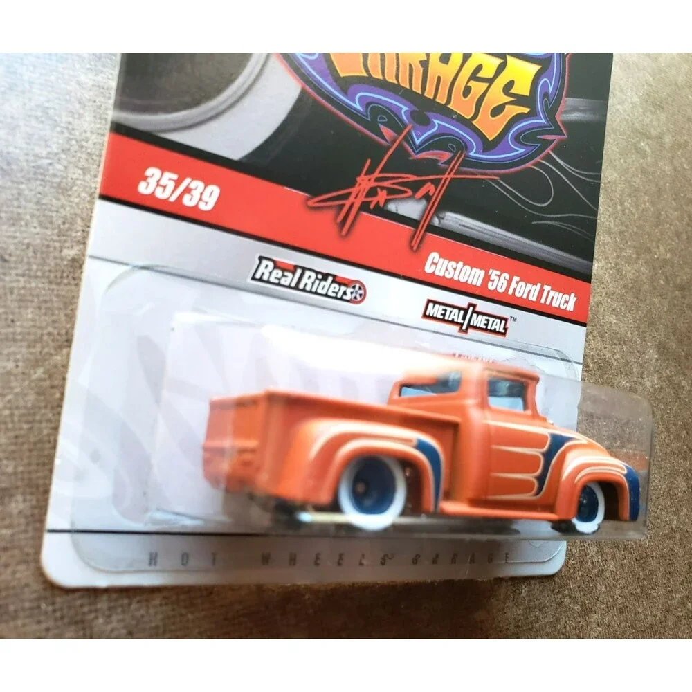 2010 Hot Wheels CUSTOM '56 FORD TRUCK Flat Orange WAYNE'S GARAGE 35/39 1:64 WWRR
